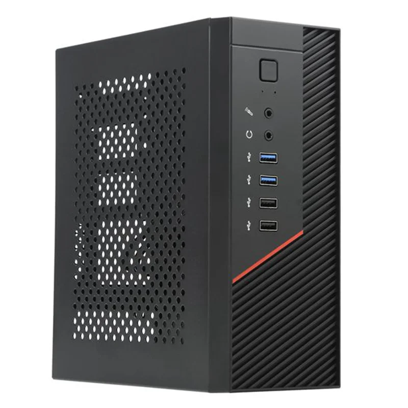 

A09P Черный настольный мини-футляр Itx с корпусом Htpc, 4,2 л, игровой компьютер, может стоять или лежать для небольшого источника питания 1U