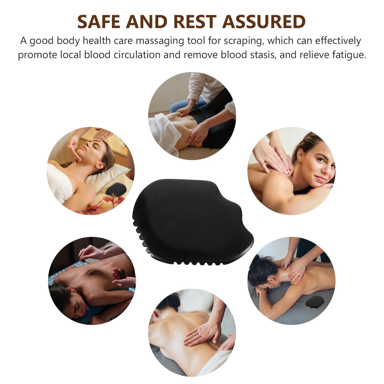 

Basalt Stone Scraping Board Natural Handheld Gua Sha Tool For Body Massage Therapy Pain Relief Blood Circulation Ergonomic