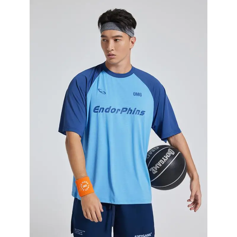 DROZENO Men's Sports T-shirt Short-Sleeved Summer Cool Fitness Casual Running Breathable