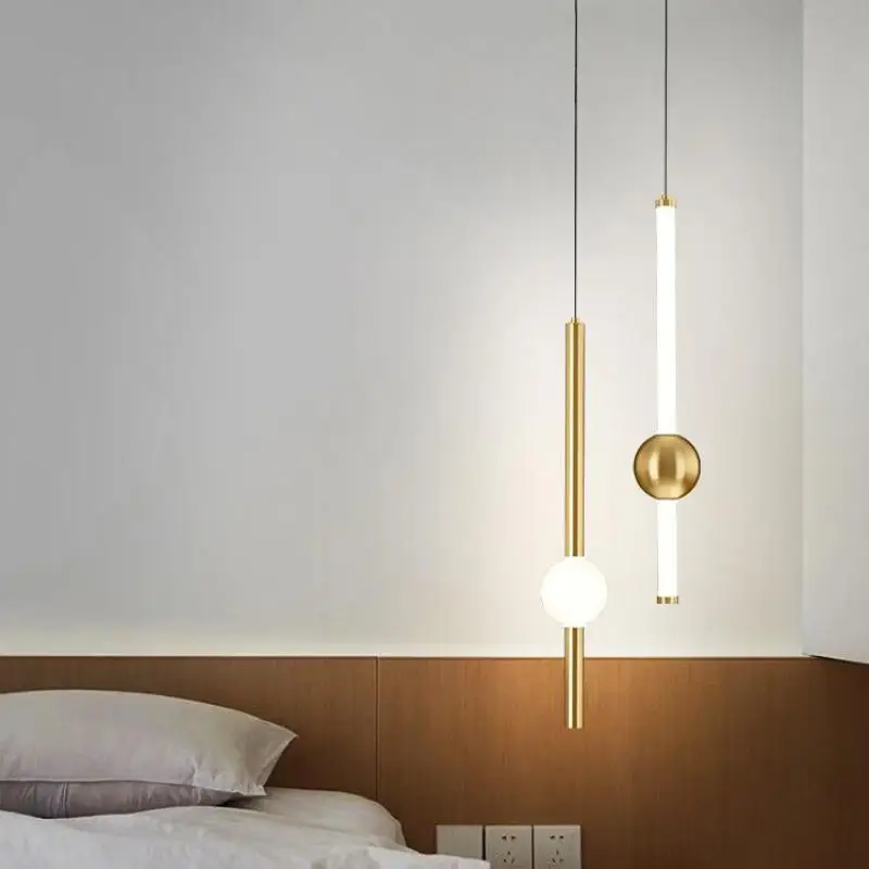 Art deco Study room LED pendant Light office Reading lamp  Gold/Black pipe LED suspension luminiare hanging lamp for dining room