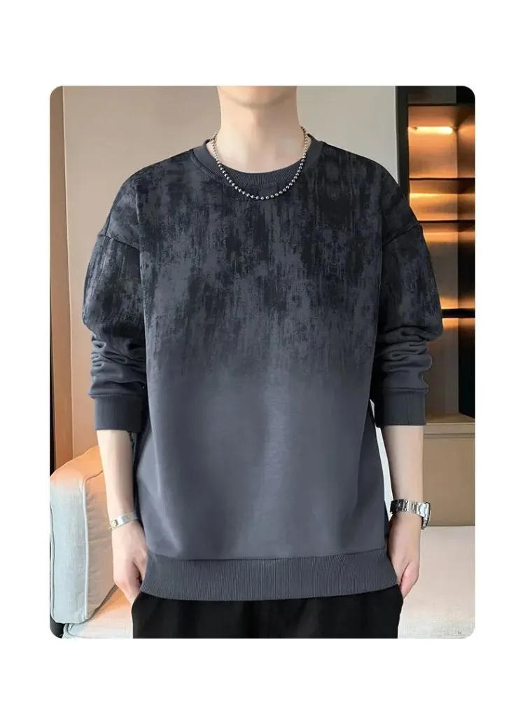 Męska bluza z kapturem na wiosnę i jesień, codzienna bluza wkładana przez głowę z okrągłym dekoltem, koszulka z długim rękawem, bluza męska, odzież sportowa na zewnątrz.