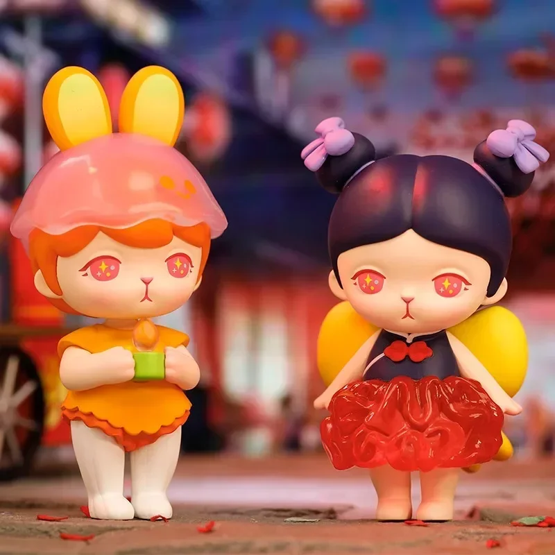 

POP MART Bunny Happy Spring Festival Series слепая коробка милое украшение для рабочего стола модель игрушки для девочек подарок Guess сумка Коллекционная