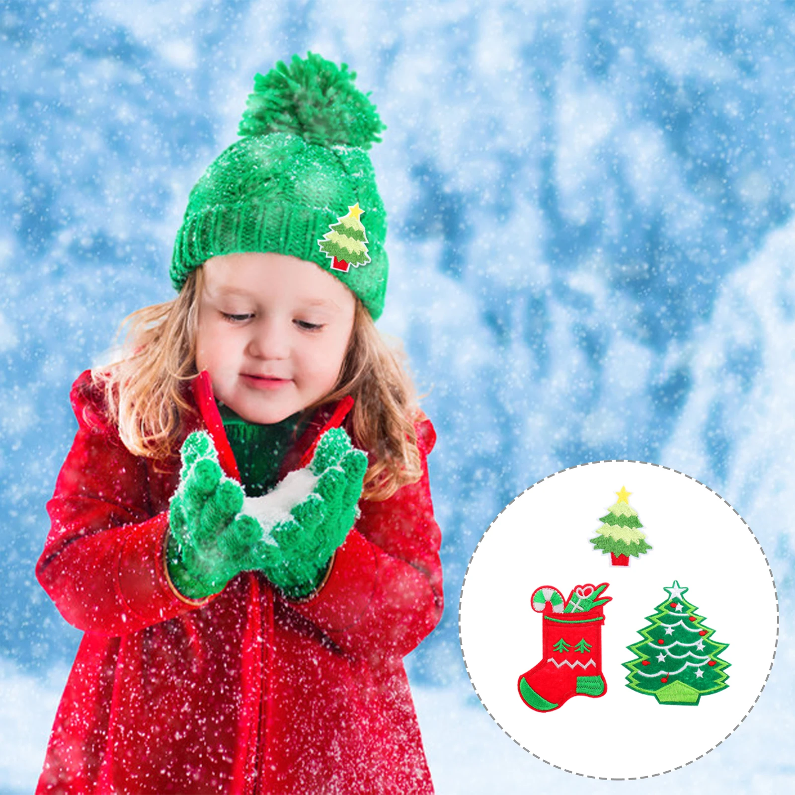 

14pcs Christmas Themed Embroidery Patches Sew On For Clothes Xmas Elements Sticker Creative Diy Costume Accessory Retro Cartoon