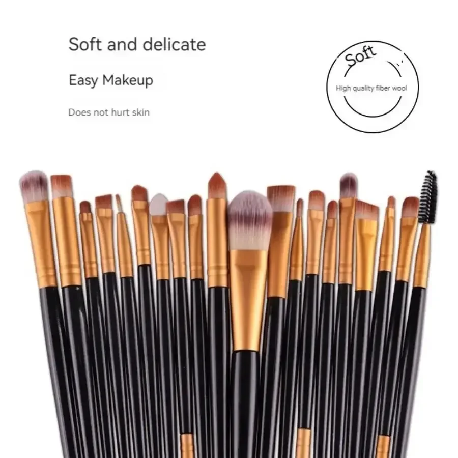 20pcs Makeup Brushes Portable Blush Brush Eyeshadow Brush Loose Powder Brush Beginner Complete Set Of Beauty Tools