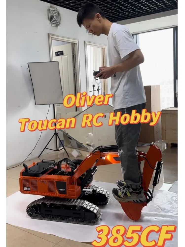 Ripper van 385CF RC Giant Excavator 1/8 Metal Heavy Duty Afstandsbediening Graafmachine Model Lichtsysteem 2 Draaibare Versnellingsbakken Speelgoed - afbeelding 2
