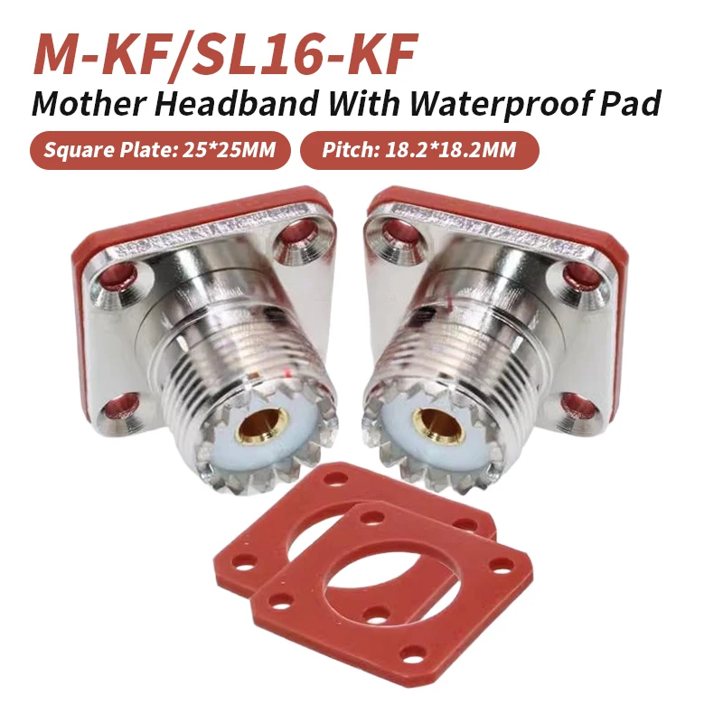 

1pcs SL16-KFD Connector N Female Jack 4-Holes 25.4Mm Outer Screw Inner Hole Flange Square Plate Panel Installation Connector