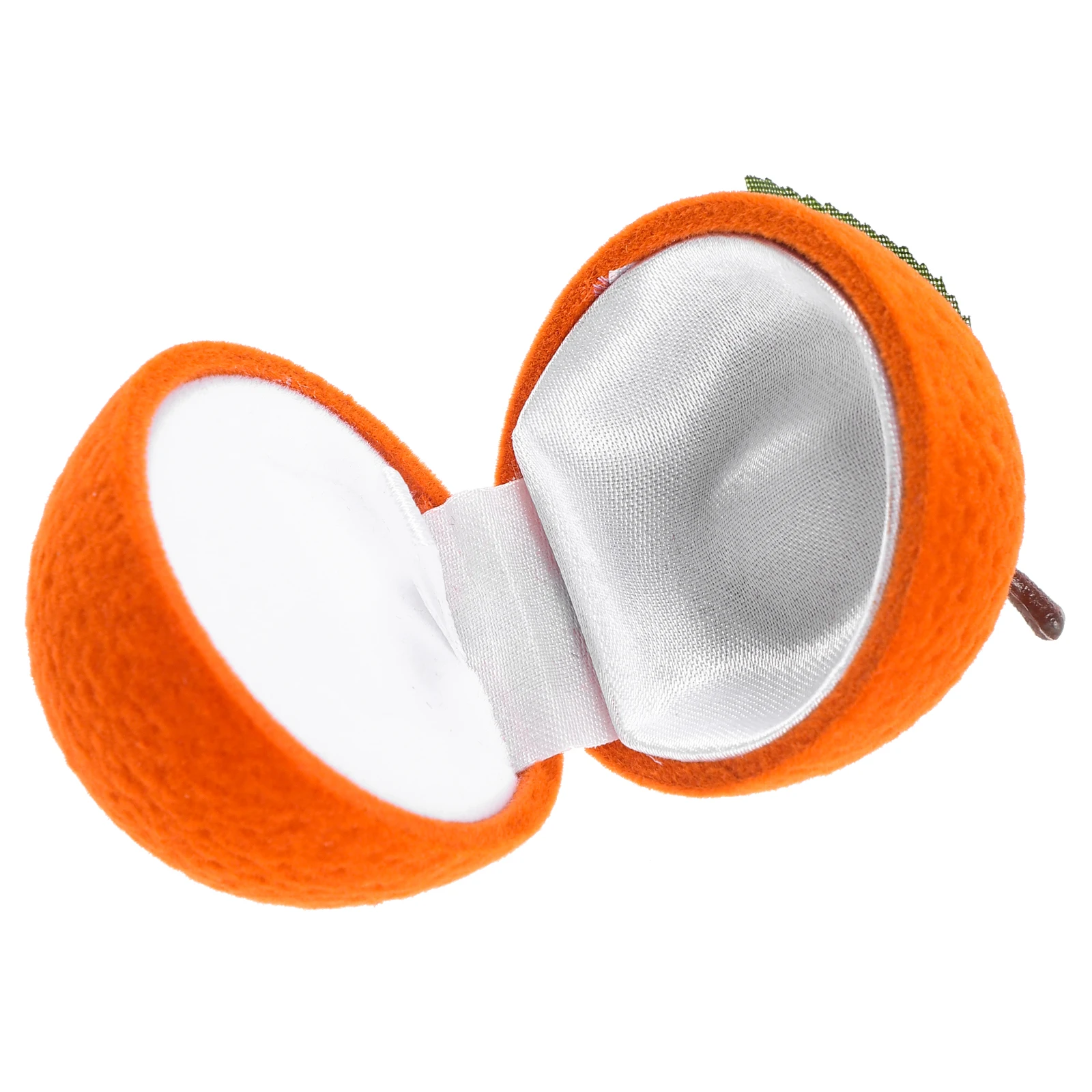 

Orange Shaped Ring Box 44x44x44mm Plastic Jewelry Storage Organizer Wedding Gift Case for Necklace Earrings Display