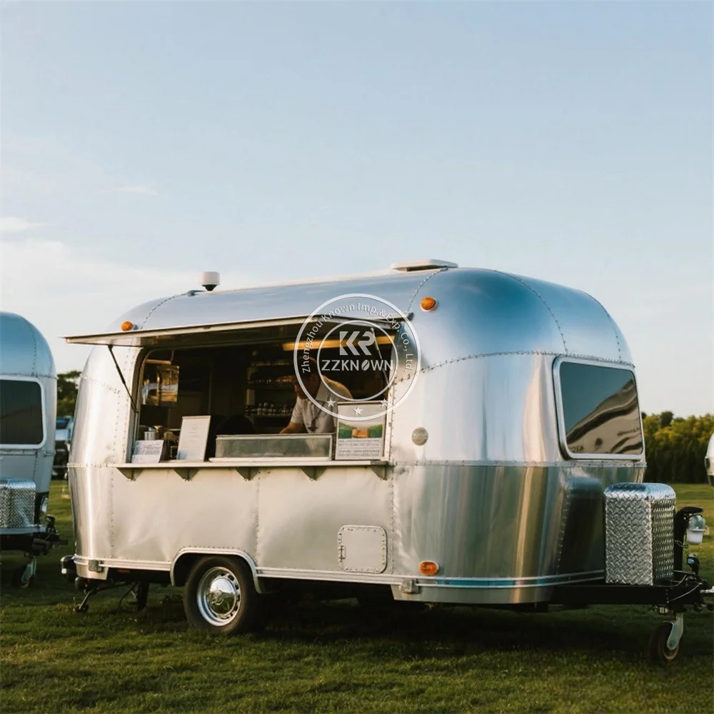 شاحنة طعام، شاحنة خارجية، مقهى، عربة آيس كريم مع عجلات، مقطورة طعام متنقلة مريحة، مجهزة بالكامل بمعايير أوروبية