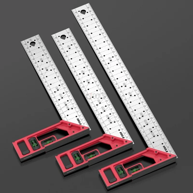 

Multi-functional L-type Hole Marking Ruler High-precision Angle Ruler Universal Compass Woodworking Measuring and Marking Tool