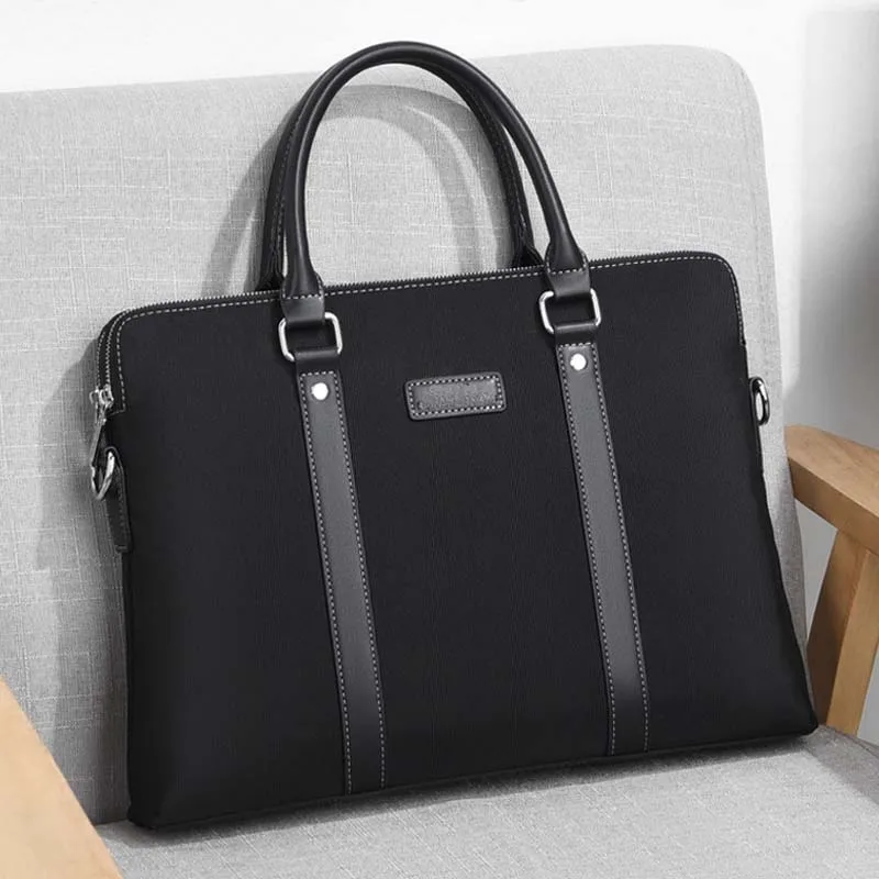 Bolso de hombro para hombre, maletín de ordenador de estilo horizontal con bolsillo para teléfono móvil, novedad de 2024