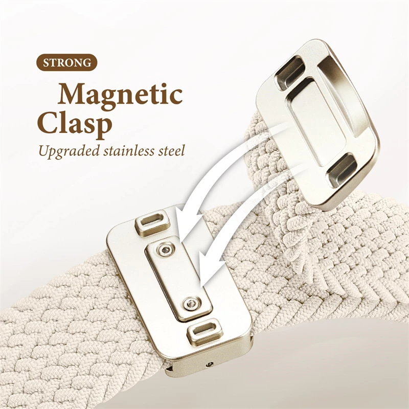 Braided Solo Strap For Apple Watch Band 46MM 45mm 49mm 44mm 42mm 41/40mm Nylon Elastic Bracelet iWatch series 10 9 7 SE 6 8 5 4