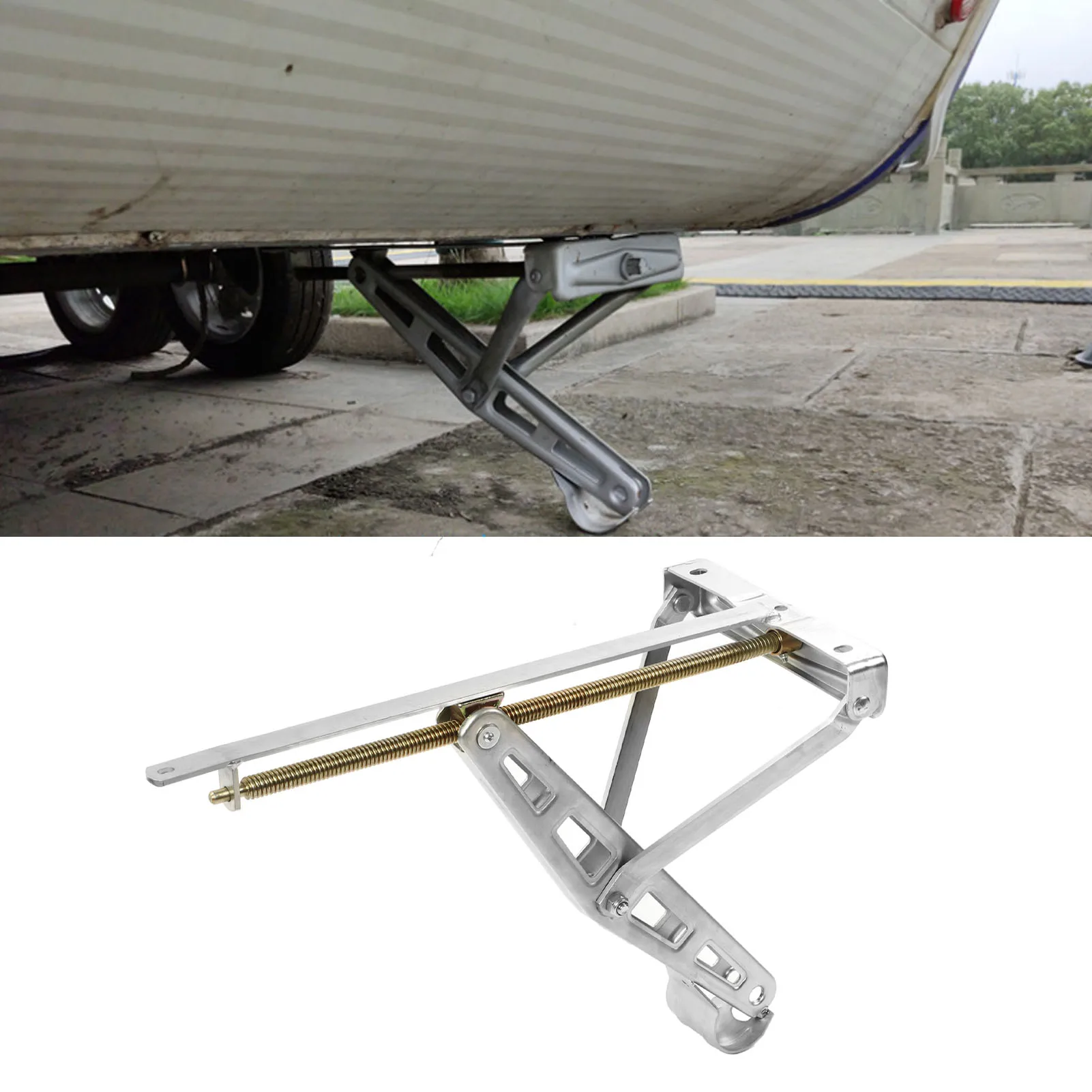 RV Trailer Stabilizer Iron 105mm Minimum Height 520mm Maximum Height 2200lbs Capacity Stabiliser Legs Lifter Jack