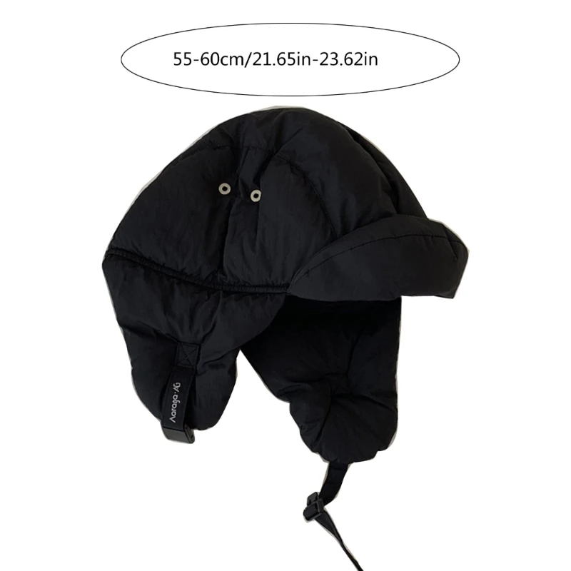 Trapper feminino grosso à prova Chapéu com capuz Chapéu acessório para clima frio