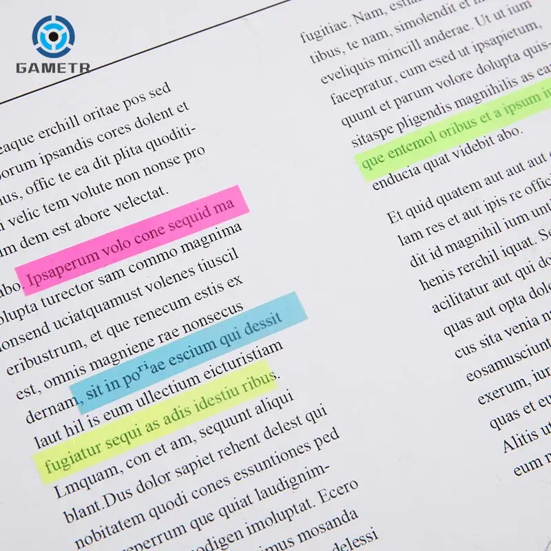 Pegatina transparente fluorescente para resaltar, pestañas de índice, notas adhesivas, papelería escolar, suministros de oficina, 320 piezas