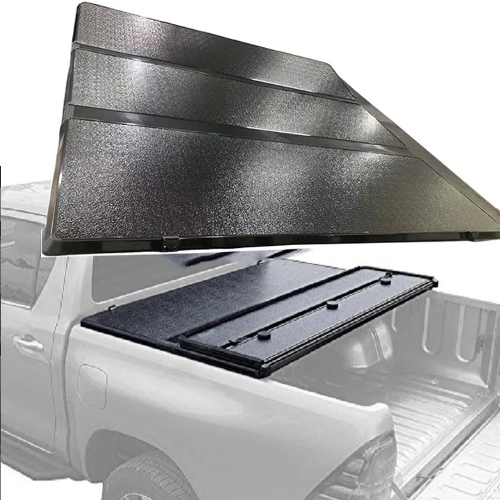 Factory Direct Hard Low Profile Tri-Fold Tonneau Cover for  Hilux Rocco Double Cab