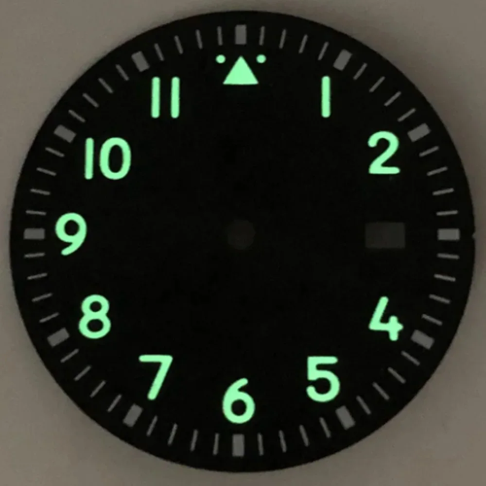 34MM Green Luminous Sterile Dial Fit NH35 NH36 Movement Watch Accessories