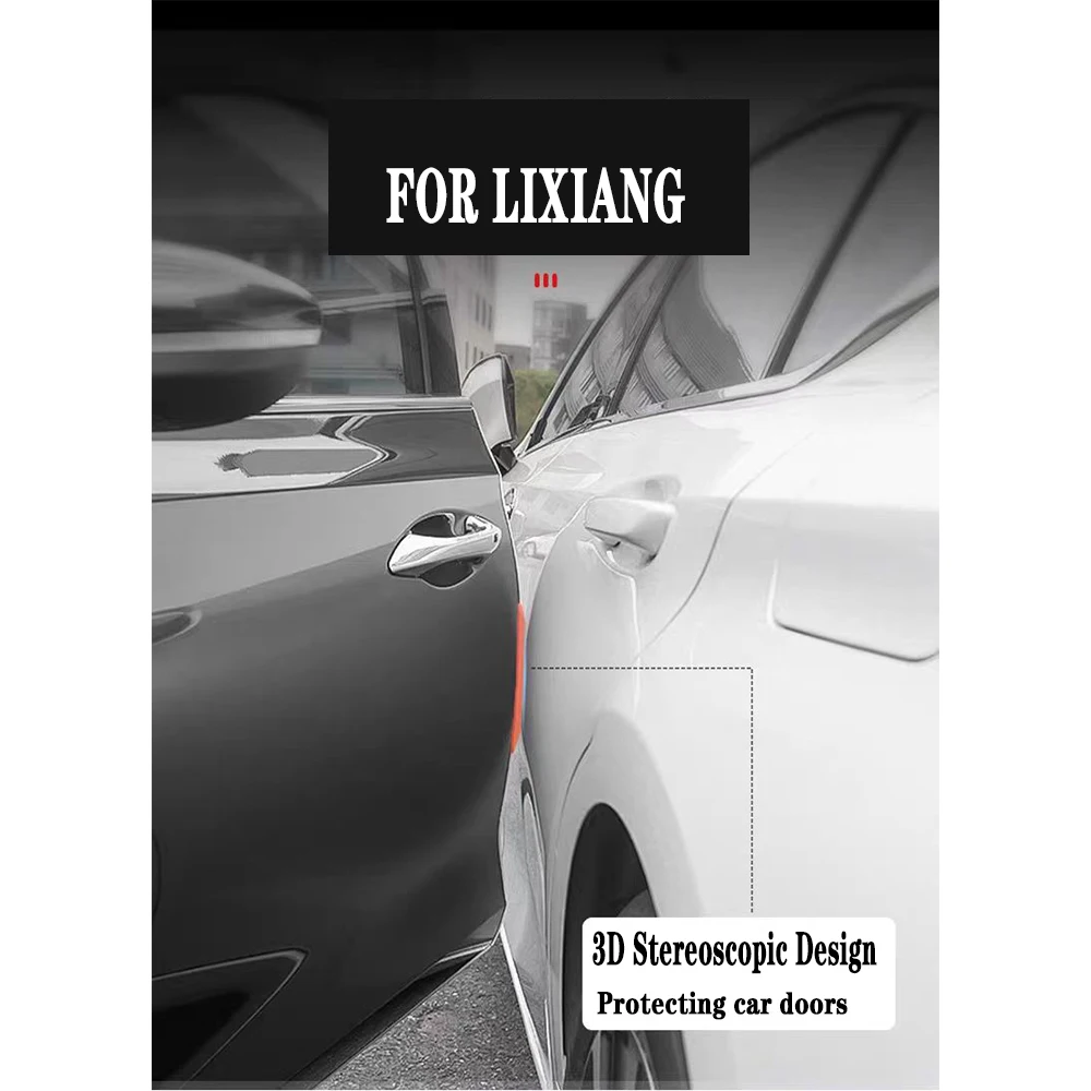 Lixiang แถบกันการชนสำหรับประตูรถ L9 L8 L7 L6กระจกมองหลังด้านข้างสติกเกอร์ป้องกันรอยขีดข่วนสำหรับรถยนต์