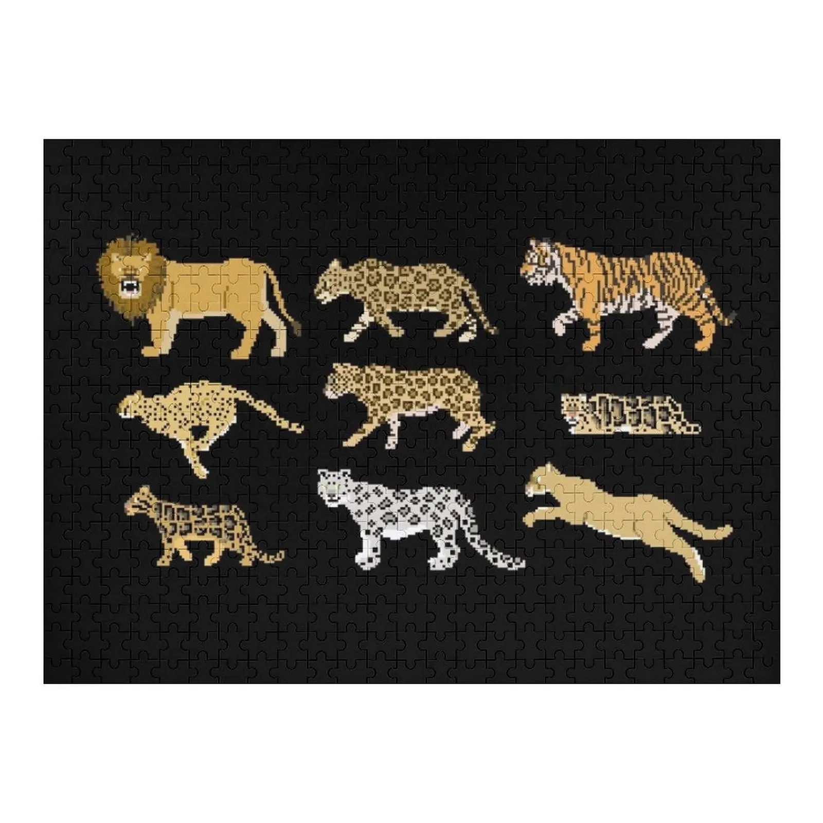 

Big Cats - The Kids' Picture Show Jigsaw Puzzle Children Photo Custom Custom Wood Personalized Toy Puzzle