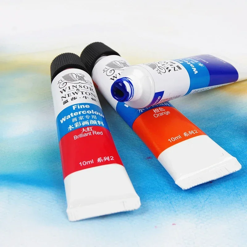 Juego de pigmentos de acuarela Winsor Newton auténticos, 12/18/24 colores, 10ml, juego de pinturas profesionales para acuarelas, suministros de arte para dibujar
