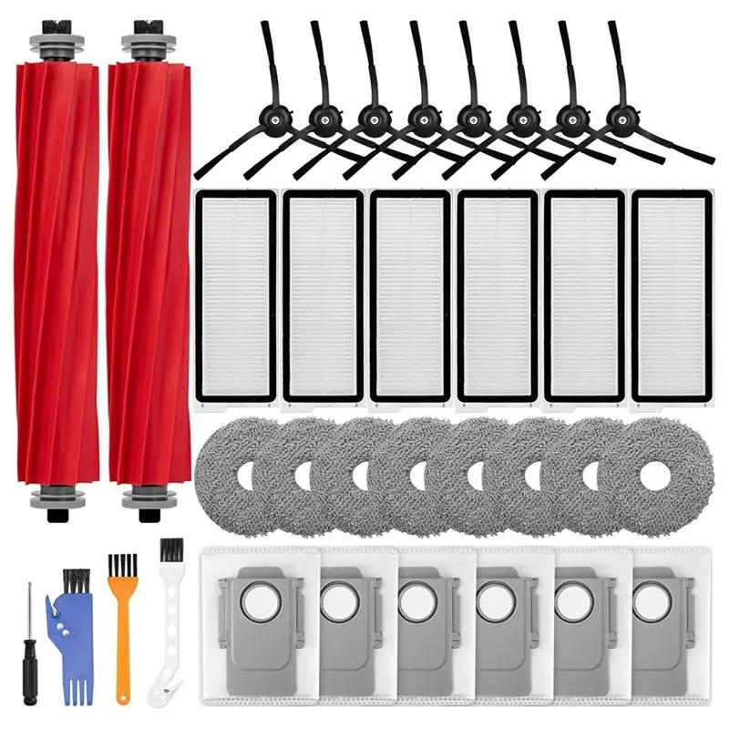 

[NEW!N92R】 For Roborock Qrevo S/Qrevo Plus/Qrevo Pro/Qrevo Maxv Accessories Kit Main Side Brush Mop Filter Dust Bags Vacuum Robo