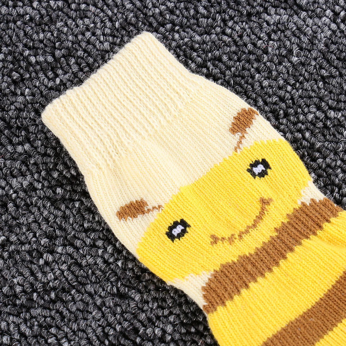 

4pcs Pet Warm Socks Anti-Slip Cotton Socks For Small Dogs Winter Protection Party Gift Knitted Stockings Yellow 3Xl
