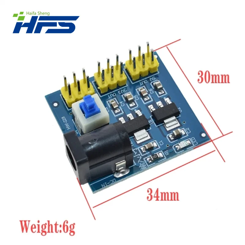 Multi Output Voltage Conversion Power Module, DC-DC 12V a 3.3V, 5V, 12V