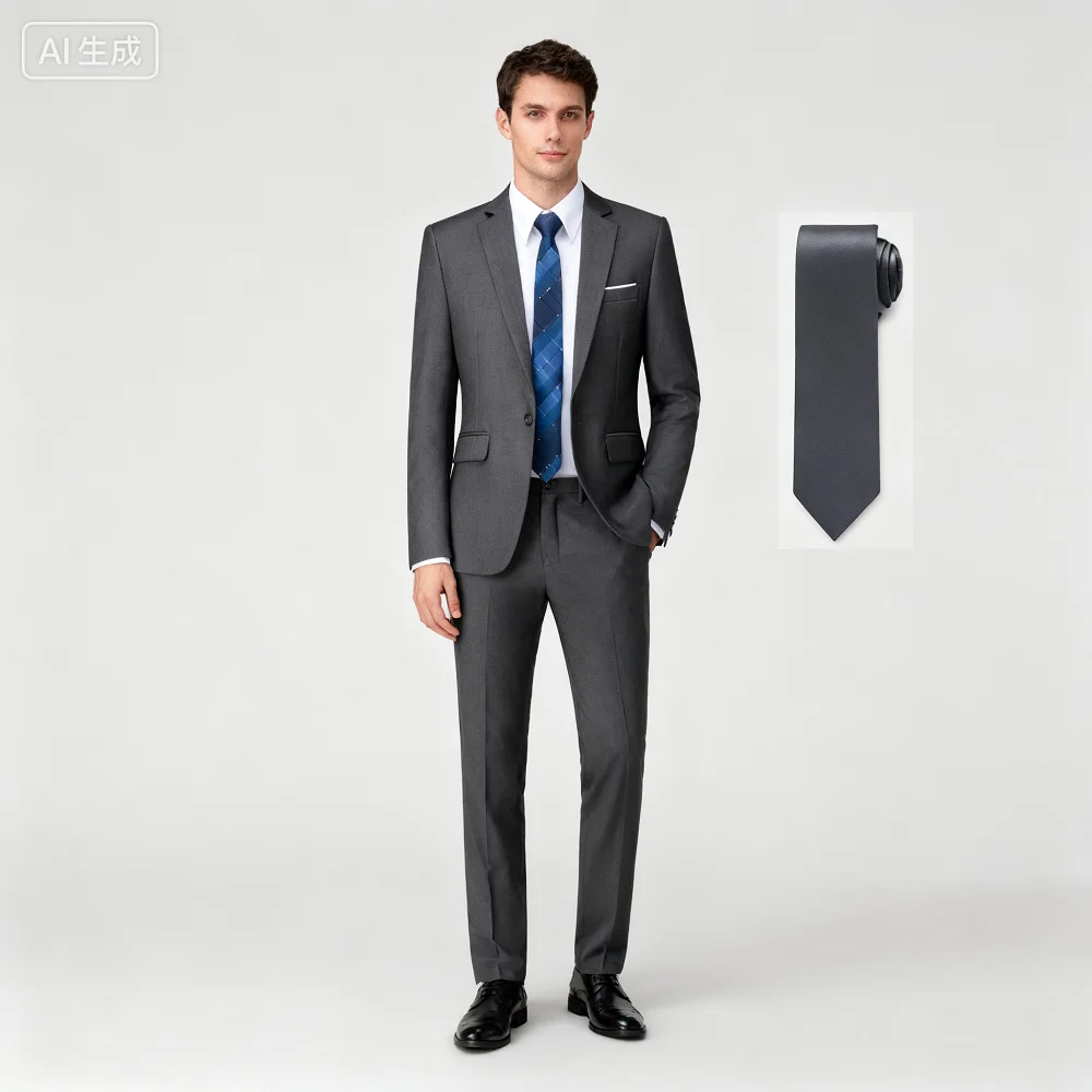 

Men's 2-Piece Slim Fit Tuxedo Formal Smoking Suit with Notched Lapel for Wedding Ceremony Elegant Blazer Groomsmen Attire