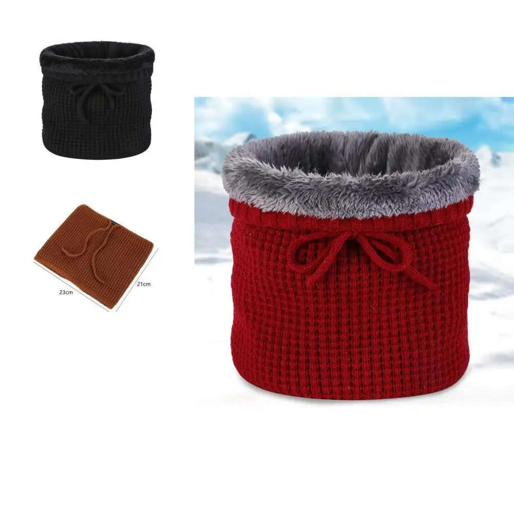 Winter Neck Scarf Long-lasting Thick High Elastic Draw String Winter Neck Scarf   Neck Scarf  for Outdoor