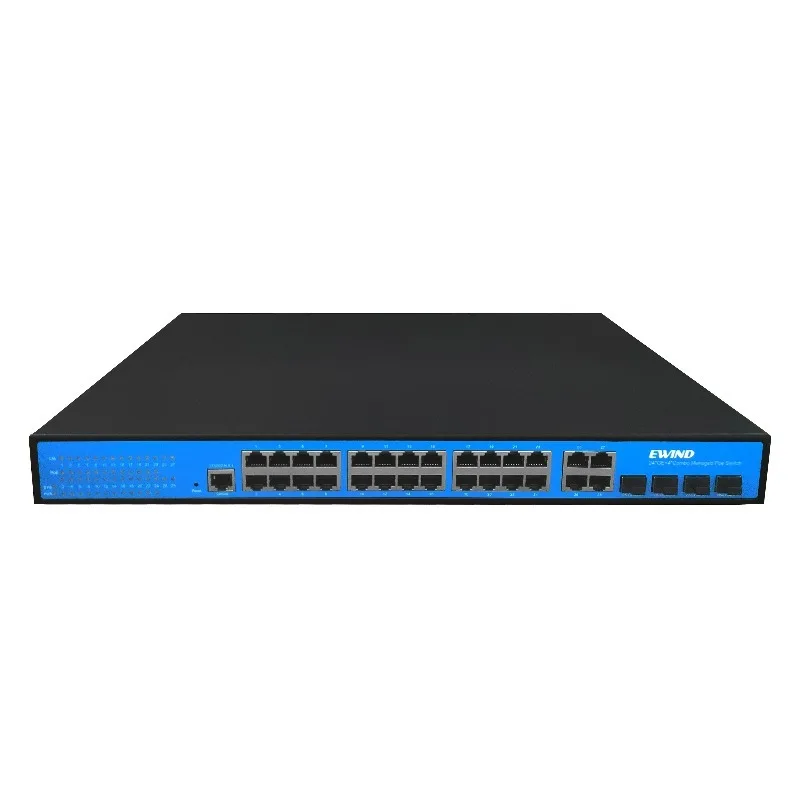 Switches PoE 24 Port 10/100/1000Mbps with 4*1000M Combo Ports Managed Gigabit Poe Switch Best Factory Quality