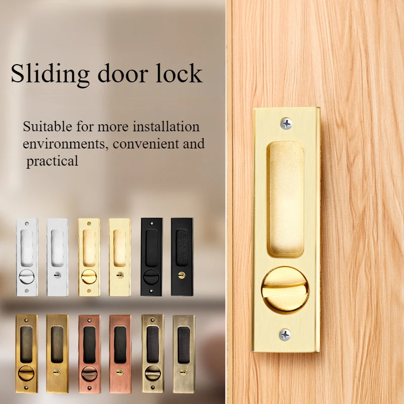 

Zinc Alloy Wooden Door Sliding Door Lock for Living Room, Kitchen, Office, Universal Wooden Sliding Door Lock