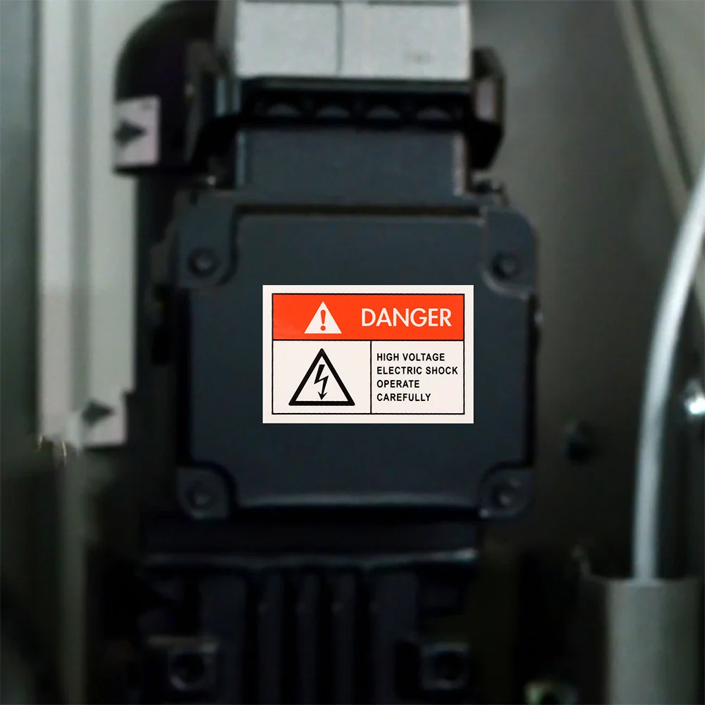 

5Pcs Electrical Warning Stickers High Voltage Danger Labels Peel Stick Oil Water Resistant Safety Signs