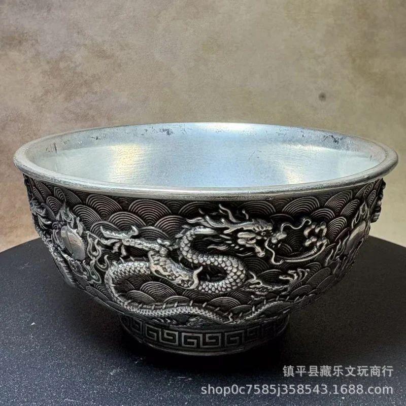 Antique water bowl, seven- and eight-piece offering bowls, Buddhist worship supplies, utensils for Guanyin Bodhisattva,