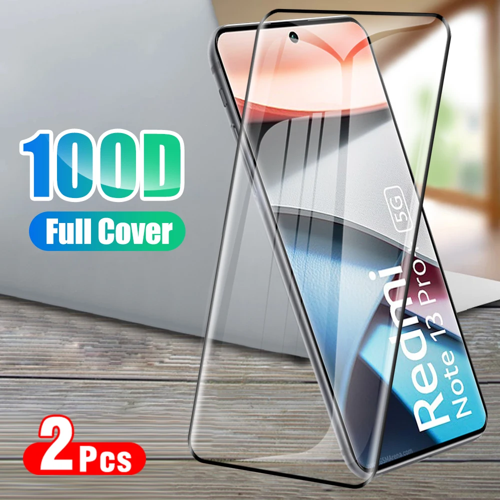 2Pcs Tempered Glass For Xiaomi Redmi Note 13 Pro Plus 5G Full glue curved screen protector redmy Redmi note13pro plus 6.67inch