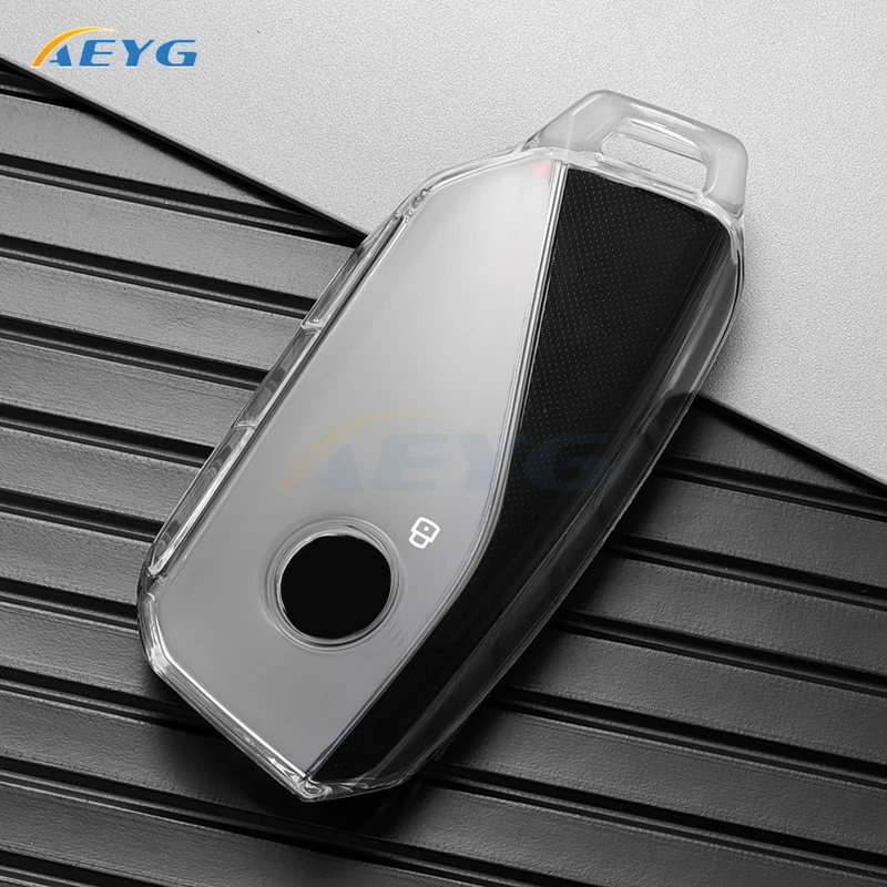 TPU Car Key Case Cover Shell Fob For for BMW Series 7 735i 740Li X7 X1 U11 2023 I7 G07 LCI XM 2023 Key Chain Accessories