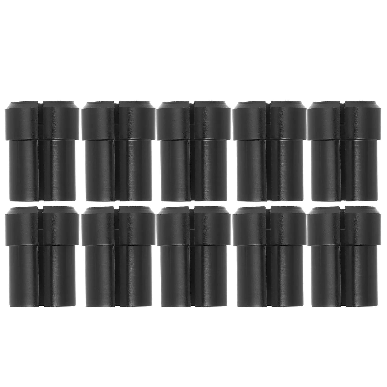 10Pcs Universal Black Plastic Mic Stand Bushing 15Mm Id Anti Vibration Short Split Sleeve for Audio Microphone Instrument Tripod