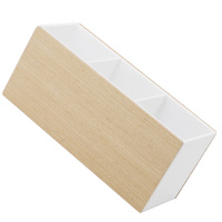Wooden Desktop Storage Organizer Stylish Compartment Case Pen Holder Remote Control Makeup Brush Holder Desk Organizer Box