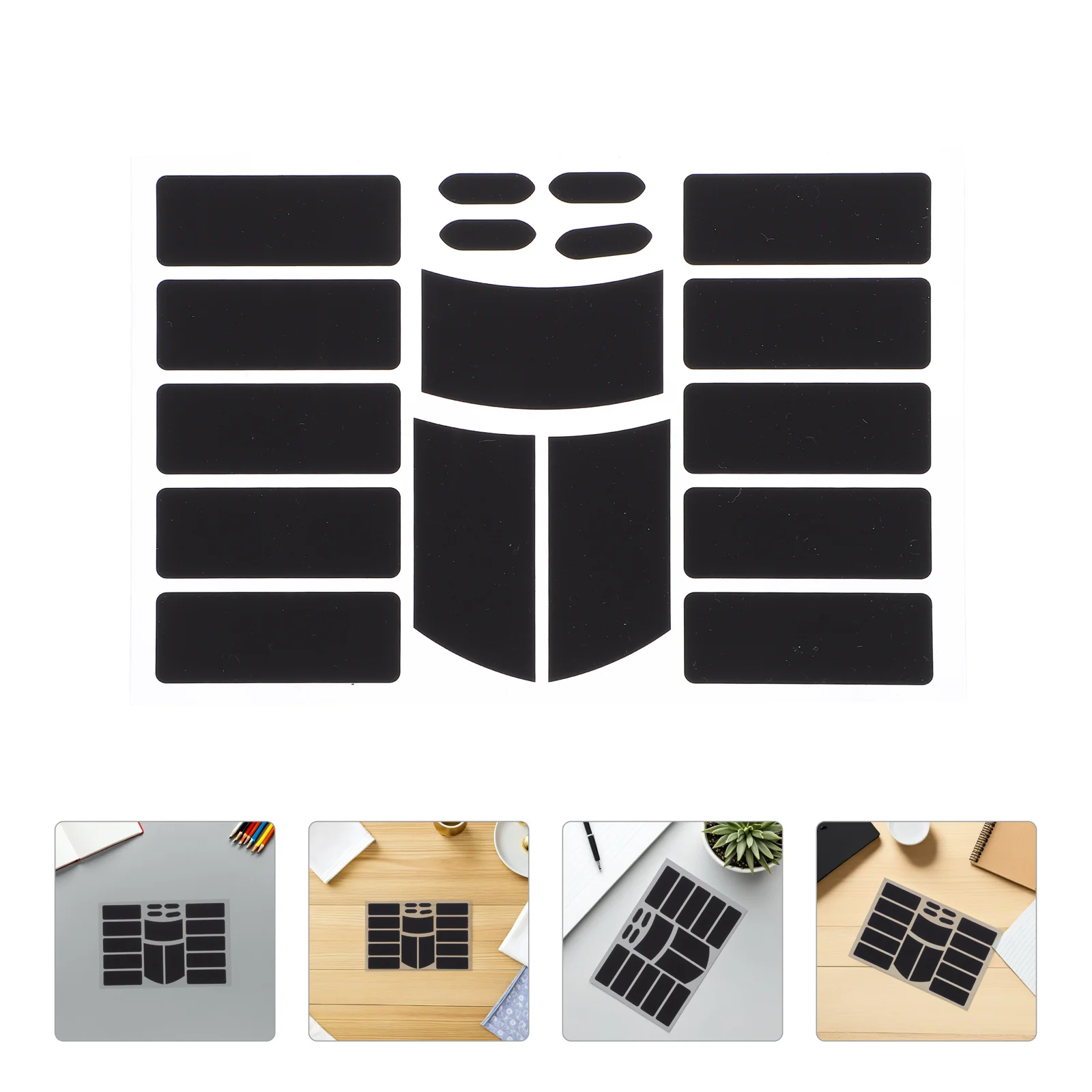 

Mouse Anti-Slip Grip Pads Soft Silicone Stickers for Right Hand Wired Wireless Mice Enhanced Control Precision Support