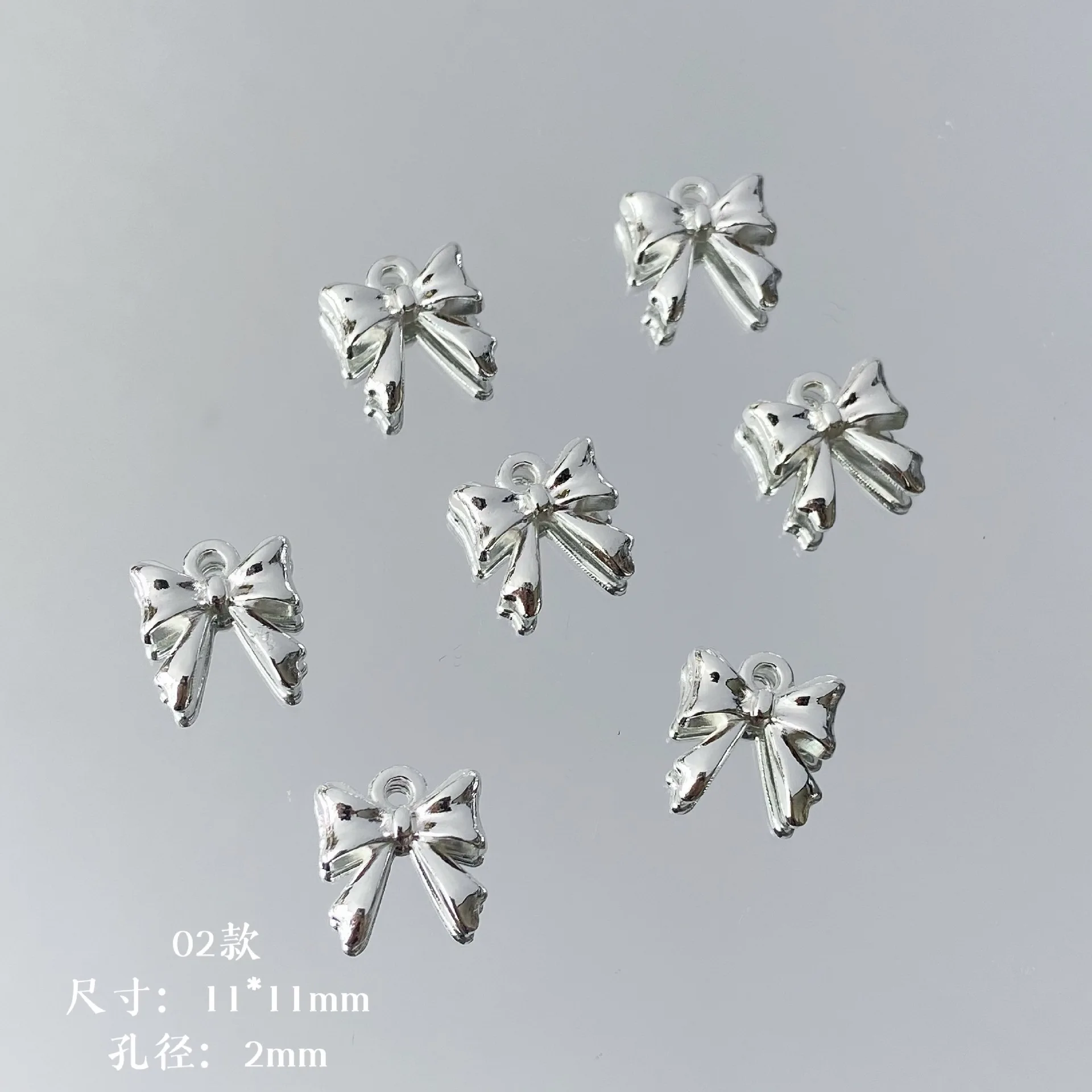 50 قطعة/الوحدة مزيج سبائك القوس فضفاض الخرز DIY بها بنفسك المواد اليدوية سوار إكسسوارات عقد مجوهرات #4