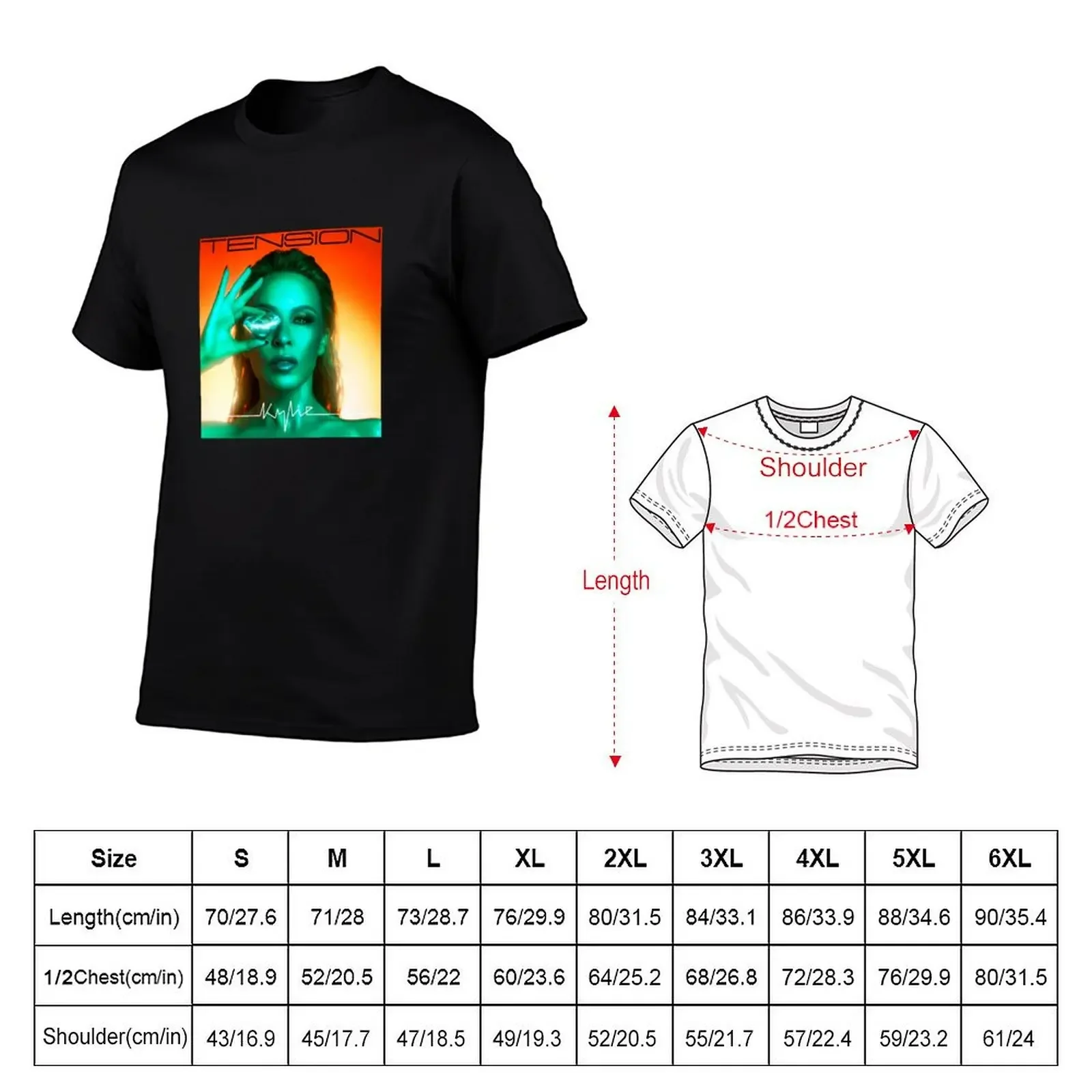 Kylie Minogue Tension Cover Padam Padam T-Shirt for a boy summer clothes Man t-shirt basketball graphic tees mens clothing