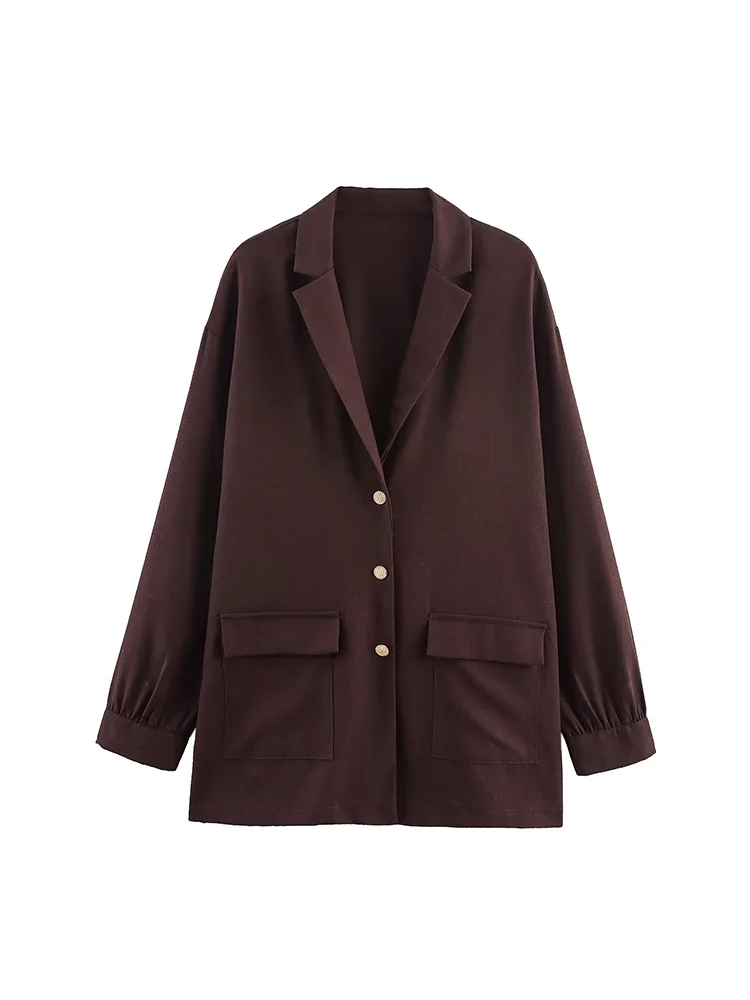 

European and American style women's clothing new style fashionable temperament lapel single-breasted long-sleeved suit jacket