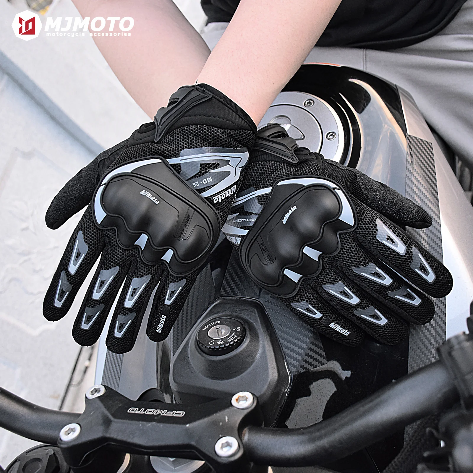 

Motorcycle Riding Gloves Men Touchscreen Motocross Gloves Anti-fall Anti-slip Motorbike Gloves Breathable Mesh Dirt Bike Gloves