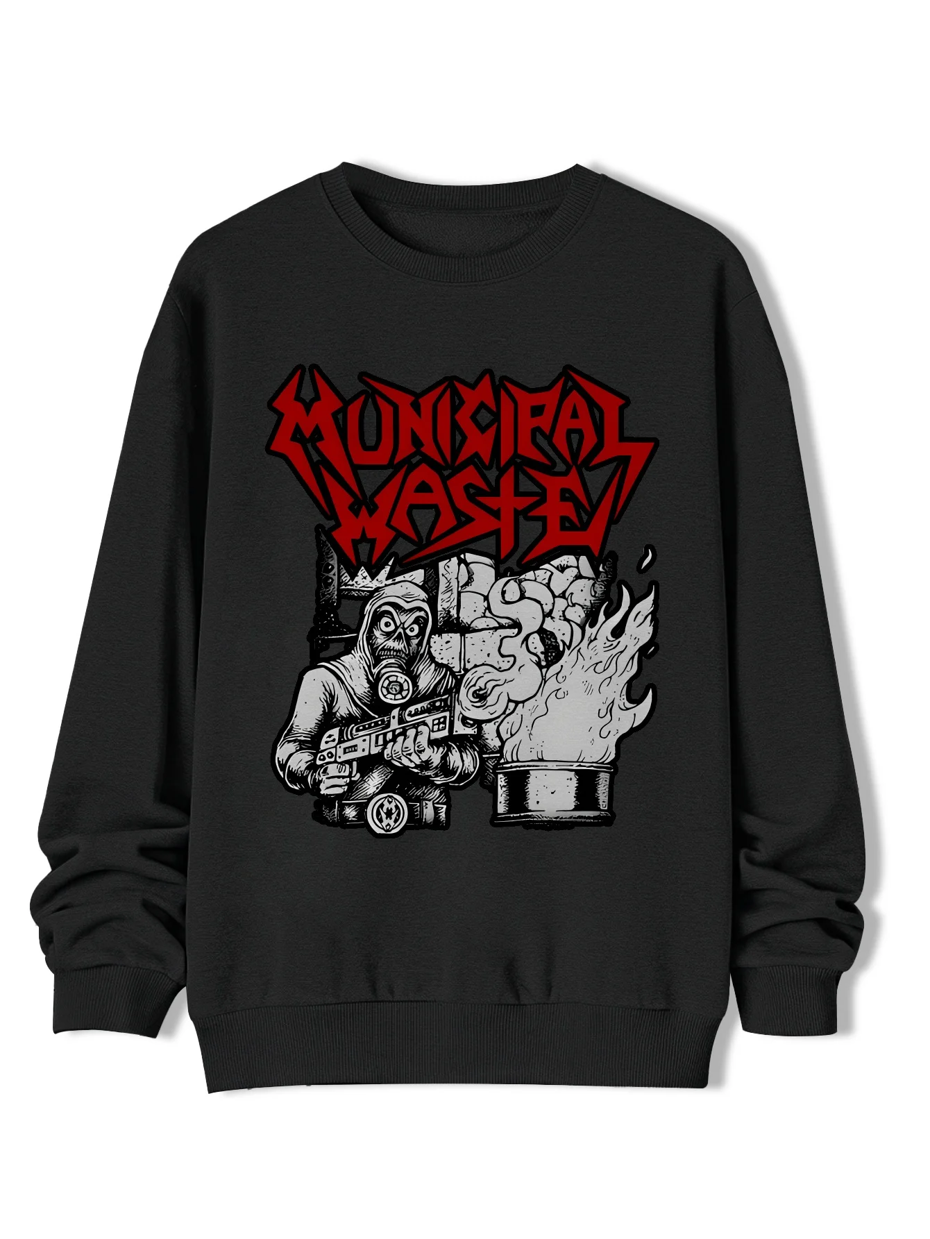 سترة مطبوعة برقبة دائرية للرجال تتميز بأشرطة روك عتيقة، STRAY CAT، OASI-A، KORN،