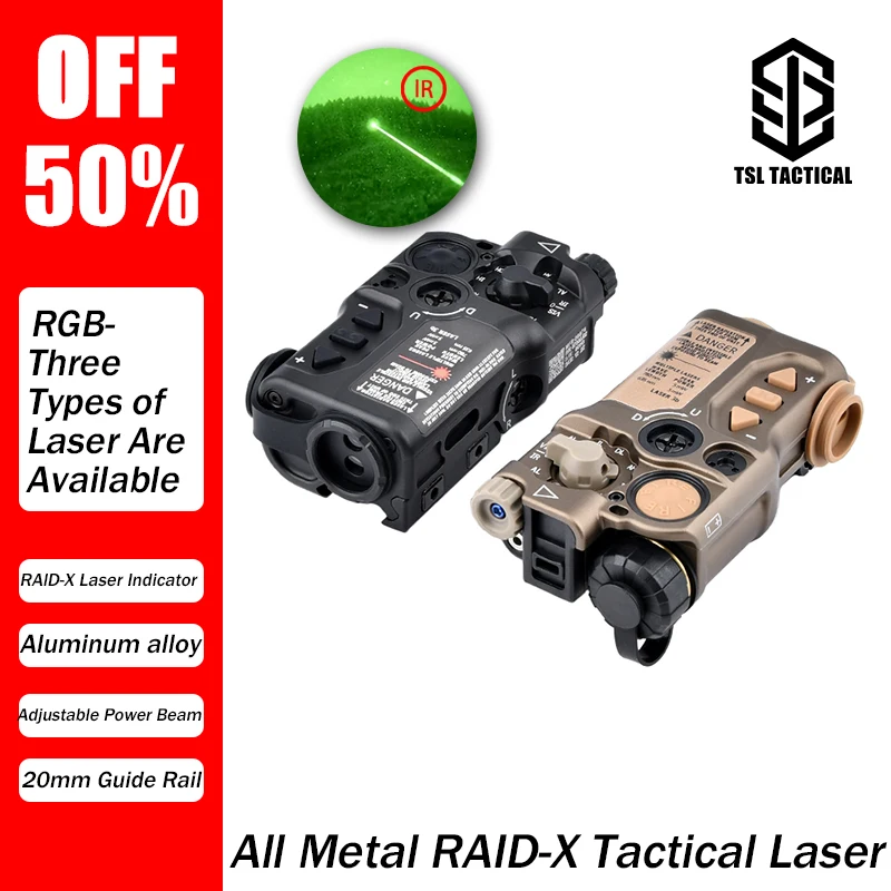 WADSN Tactical RAID X RGB/IR Dot & Strobe Laser Aiming Sight, 20mm Picatinny Rail Compatible, Hunting & Airsoft Accessories