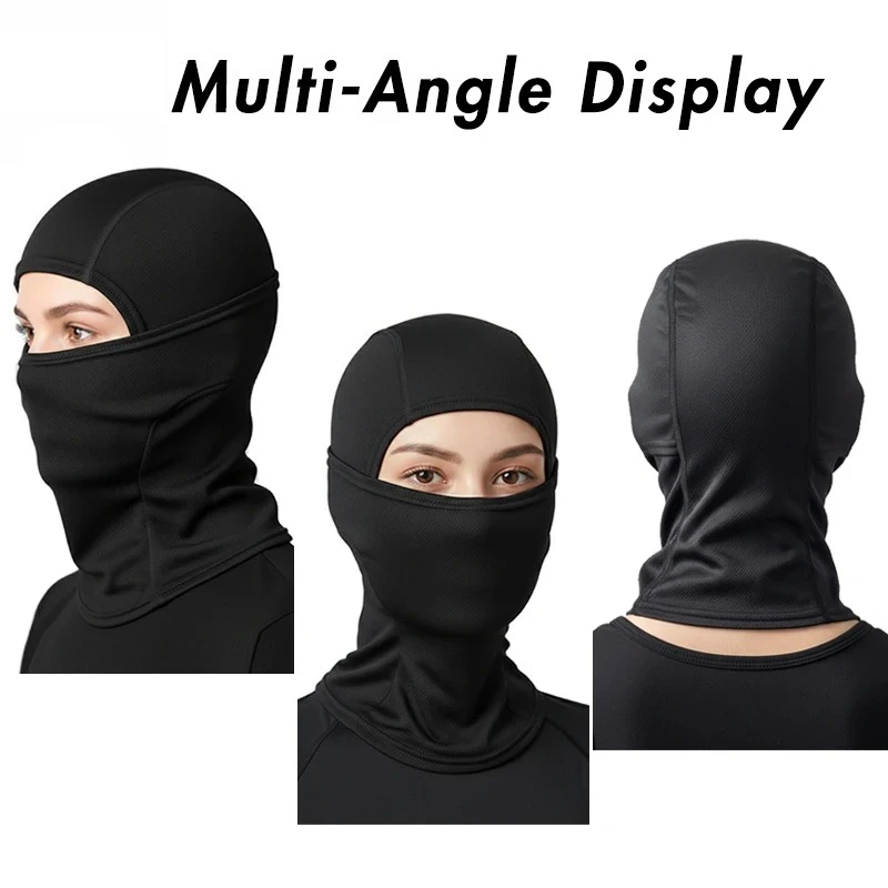 Balaclava Damen-Fahrrad-Gesichtsmaske, multifunktional, einteiliger Kopftuch-Schal, winddicht, staubdicht, Sonnenschutz, für vier Jahreszeiten – Detail 7