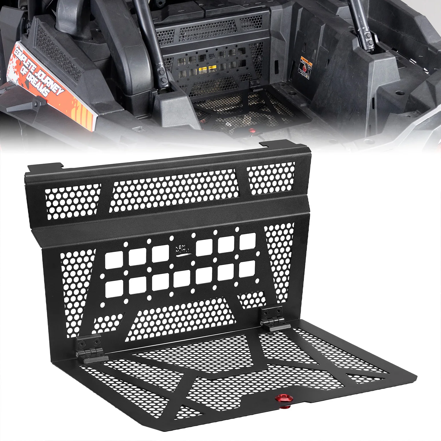 

KEMIMOTO #5454273 UTV Rear Engine Bed Cover Compatible with Polaris RZR XP 1000 / RZR XP Turbo 2014-2023 Vented Engine Cover