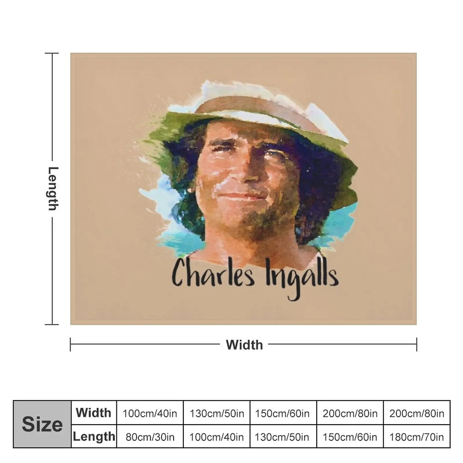 Charles Ingalls Little House on the Prairie Throw Blanket Sofa Throw valentine gift ideas Blankets