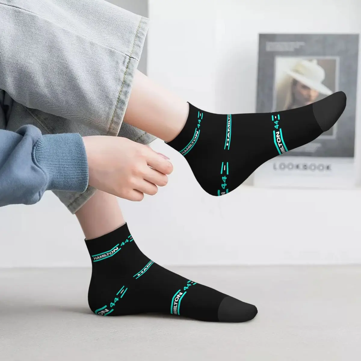 Calcetines Lewis Hamilton Harajuku medias absorbentes de sudor calcetines para todas las estaciones accesorios para regalo de cumpleaños de hombre y mujer