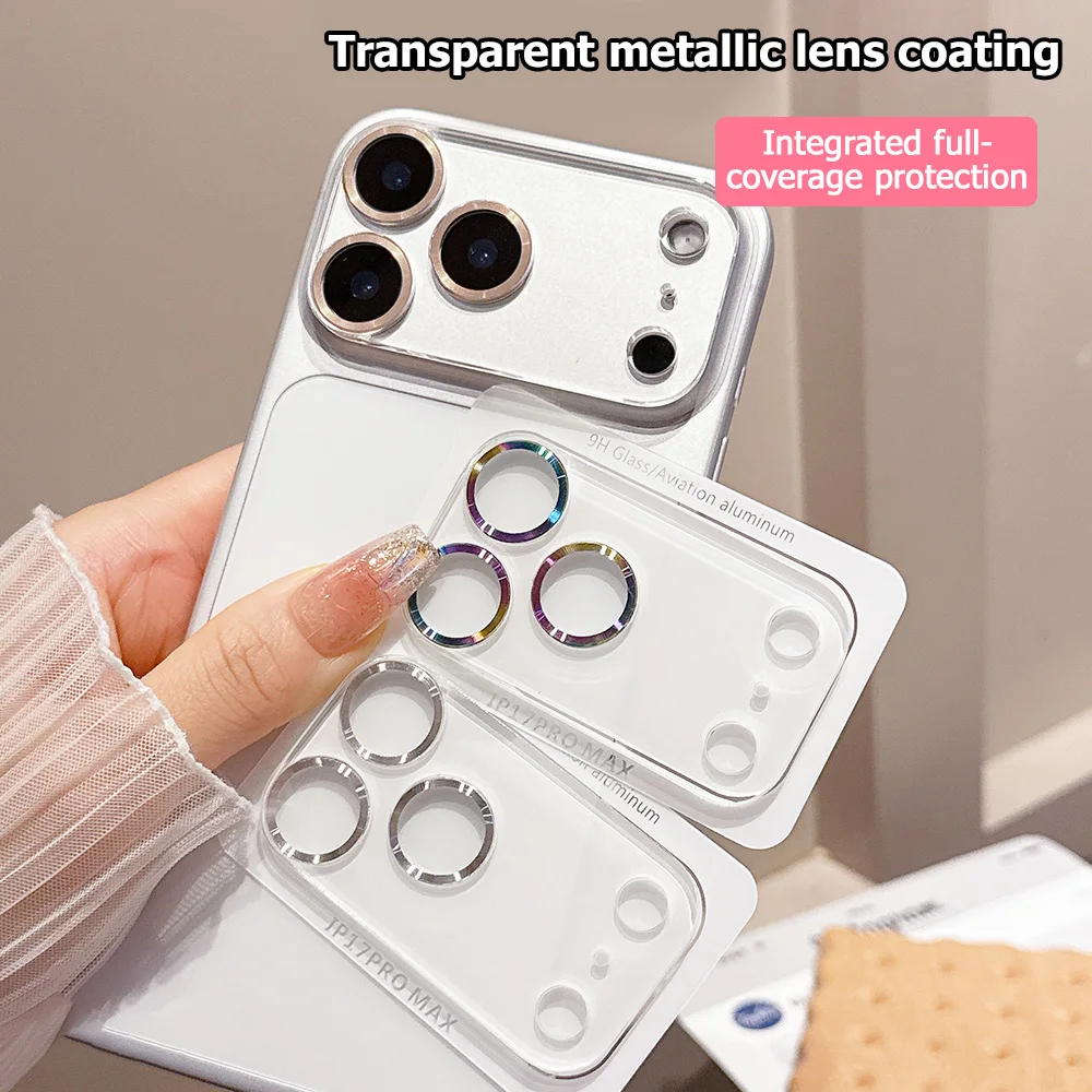 3 Stück Bling Glitter Kameraobjektiv gehärtetes Glas Displayschutzfolie für iPhone 17 Air 15 14 Pro Max 17 Air 13 Mini Plus 17Pro HD Film