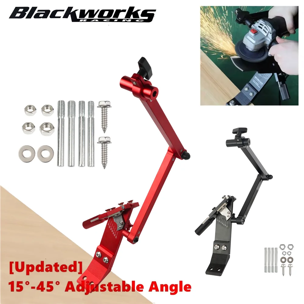 Lawn Mower Blade Sharpener 15°-45° Adjustable Frame with Ball Bearing Handle Angle Grinder For Right & Left Hand Blades
