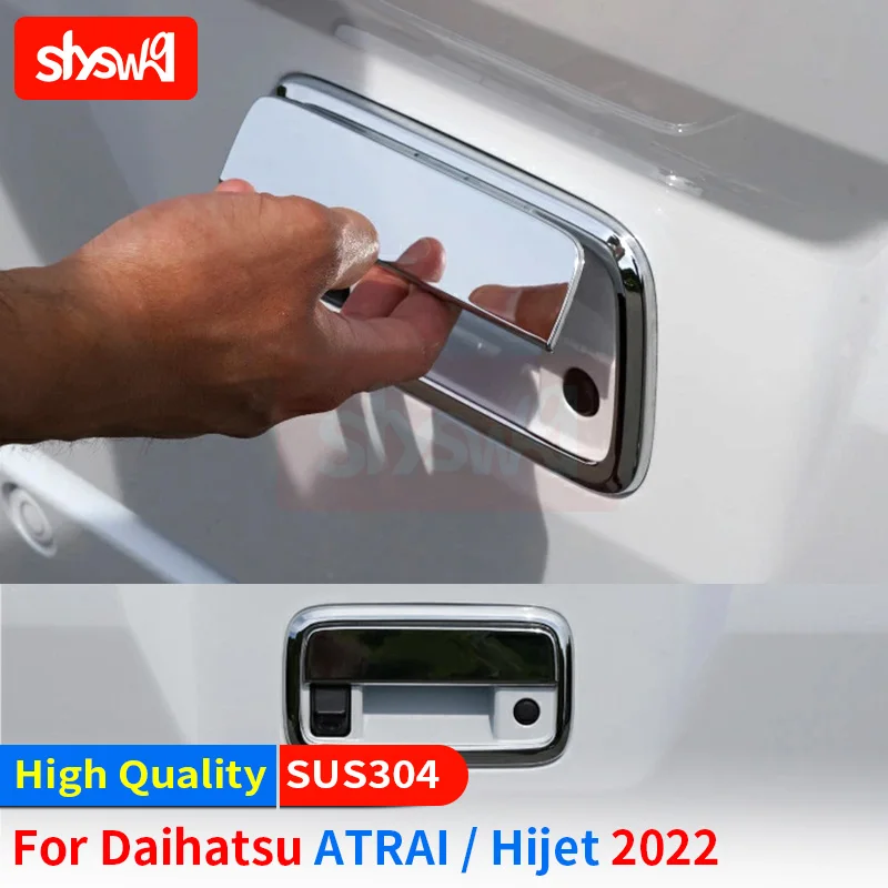 

for Daihatsu ATRAI 22 Modified Trunk Tailgate Handle Trim Stainless Steel Rear Door Bowl Frame Sequin Cover Exterior Accessories